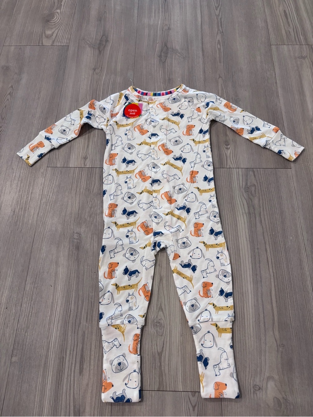 Magnetic me bamboo Kids dog Print One-Piece Pajamas